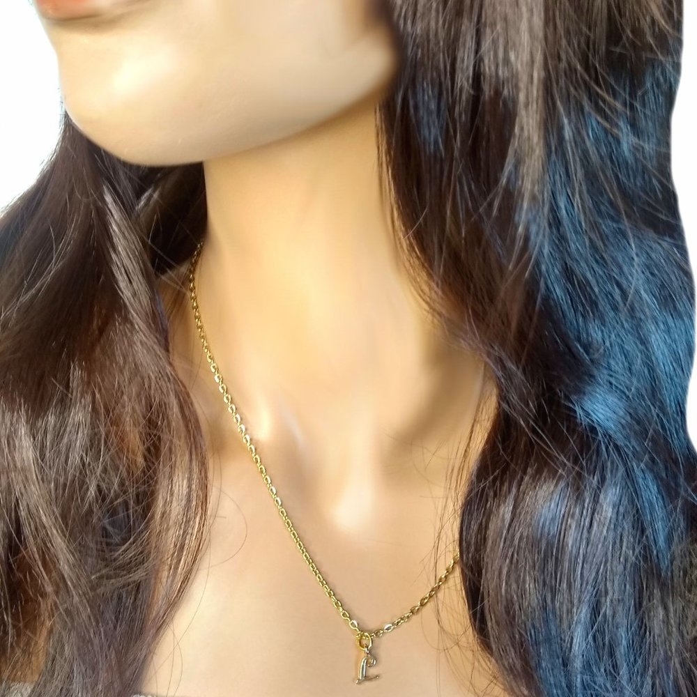 Gold Initial Necklace, Name Necklace, Personalized Necklace,  Gift Necklace